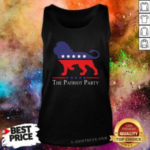 Intrigued Lion The Patriot 7 Party Tank Top - Design by T-shirtbear.com