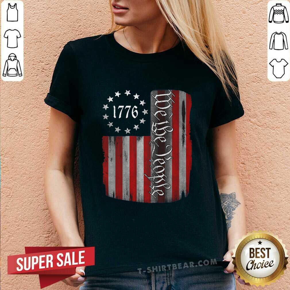American Flag 1776 We The People V-neck American Flag 1776 We The People V-neck