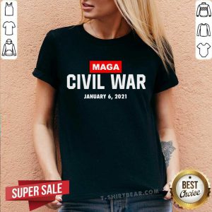 Maga Civil War January 6 2021 V-neck - Design By T-shirtbear.com
