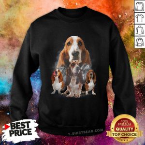Premium Basset Hounds Smoke Happy 2021 Sweatshirt