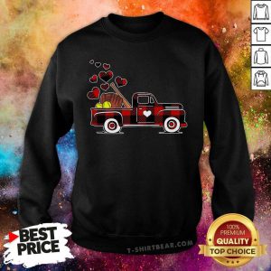 Truck Baseball Valentines Day Sweatshirt - Design By T-shirtbear.com