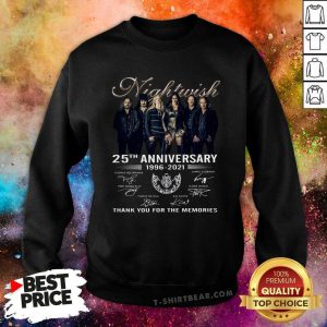 Nightwish 25th Anniversary 1996 2021 Thank You For The Memories Signature Sweatshirt