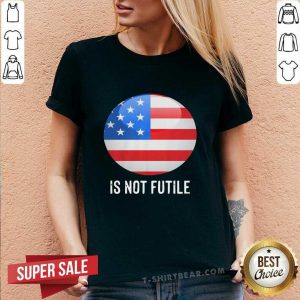 American Flag Resistance 4 Is Not Future V-neck - Design by T-shirtbear.com