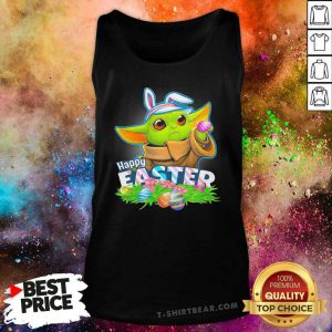 Awesome Baby Yoda Bunny Hat Happy Easter Day 2021 Tank Top - Design by T-shirtbear.com