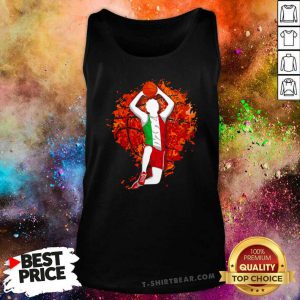 Cool Basketball Italian National Flag Mid Air Slam Dunk Tank Top
