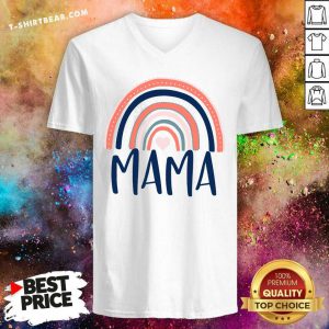Lovely Rainway Mama V-neck - Design by T-shirtbeear.com