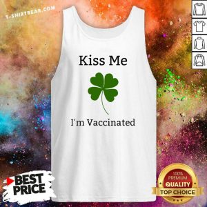 Negative Kiss Me 2 I Am Vaccinated Tank Top - Design by T-shirtbear.com