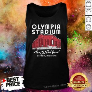 Olympia Stadium The Old Red 3 Barn Detroit Michigan Tank Top - Design by T-shirtbear.com