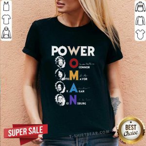 Colorful Power Woman O Connor Sotomayor Kagan Ginsburg Signatures V-neck - Design by T-shirtbear.com