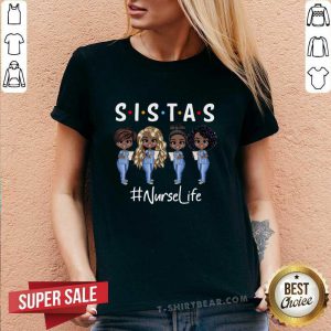 Colorful Sistas Nurse Life V-neck - Design by T-shirtbear.com