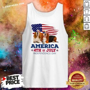 Good Basset Hound America 4th July Tank Top - Design by T-shirtbear.com