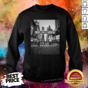 Nice Broadway NYC Black Hipster Of New York City Sweatshirt - Design by T-shirtbear.com