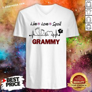 Original Live Love Spoil Grammy Heartbeat V-neck - Design by T-shirtbear.com