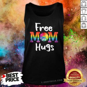 Pretty LGBT Free Mom Hugs Tank Top - Design by T-shirtbear.com