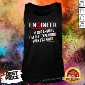 Top Engineer Not Arguing Just Explaining Tank Top - Design by T-shirtbear.com