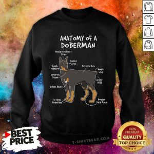 Anatomy Of A Doberman Sweatshirt - Design by T-shirtbear.com