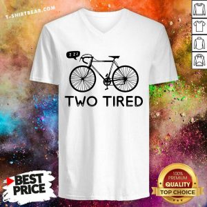 Bicycle Two Tired V-neck - Design by T-shirtbear.com