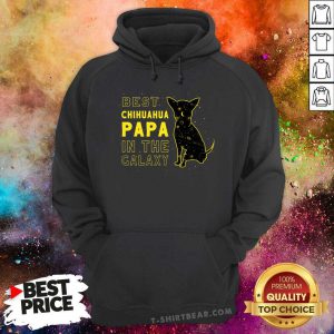 Chihuahua Best Papa In The Galaxy Cat Hoodie - Design by T-shirtbear.com