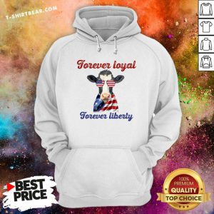 Cow Forever Loyal Liberty American Glass Hoodie - Design by T-shirtbear.com