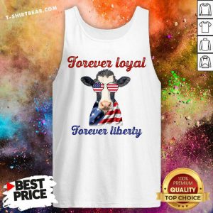Cow Forever Loyal Liberty American Glass Tank Top - Design by T-shirtbear.com
