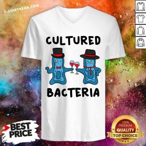 Cultured Bacteria Bacteriologist Microbiologist V-neck - Design by T-shirtbear.com