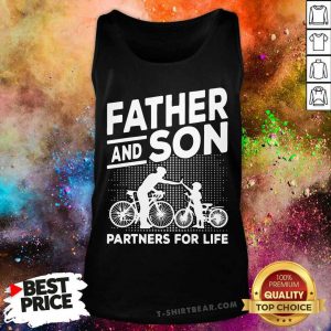 Cycling Father And Son Partners For Life Tank Top - Design by T-shirtbear.com