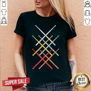 Drum Lover 40 Color V-neck - Design by T-shirtbear.com