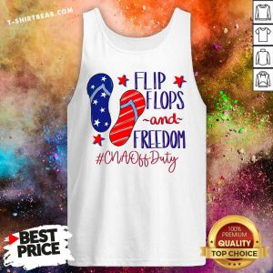 Flip Flops And Freedom CNA Off Duty Tank Top - Design by T-shirtbear.com