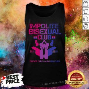 Impolite Bisexual Club Finger Guns And Bad Puns Tank Top - Design by T-shirtbear.com