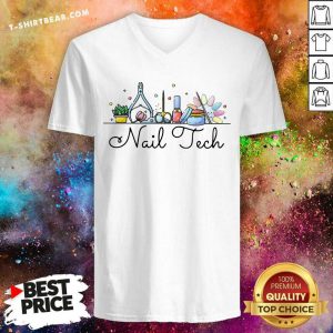 Nail Tech V-neck - Design by T-shirtbear.com