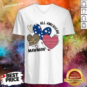 Nice Heart All American Mawmaw V-neck - Design by T-shirtbear.com