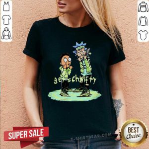 Rick And Morty Get Schwifty V-neck - Design by T-shirtbear.com