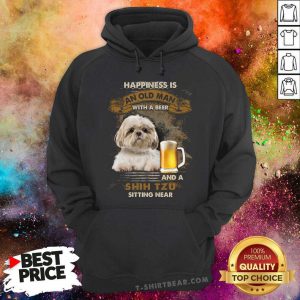 Shih Tzu Sitting Near Old Man Hoodie - Design by T-shirtbear.com