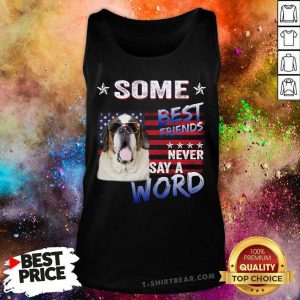 St Bernard Some Best Friends Never Say A Word Tank Top - Design by T-shirtbear.com