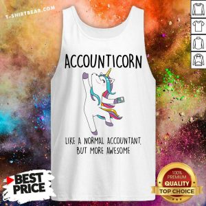 Unicorn Accounticorn Like A Normal Accountant Tank Top - Design by T-shirtbear.com