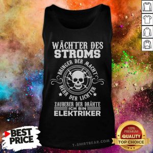 Wachter Des Stroms Skull Elektriker Tank Top- Design by T-shirtbear.com