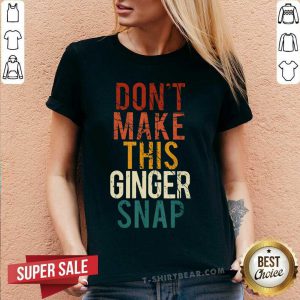 Do Not Make This Ginger Snap Vintage V-neck - Design by T-shirtbear.com