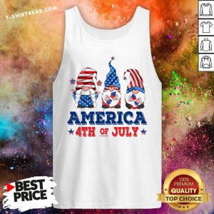 Gnome America 4th Of July Tank Top - Design by T-shirtbear.com