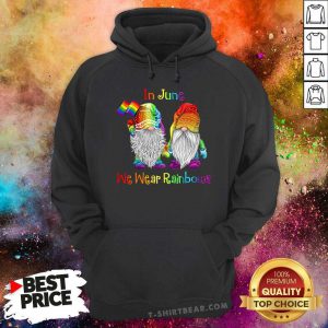 Gnome In June We Wear Rainbows LGBT Hoodie - Design by T-shirtbear.com