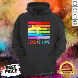 Love Is Love Color Hand Hold Hoodie - Design by T-shirtbear.com