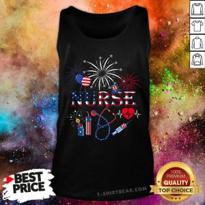 Medical Stethoscope Nurse 4th Of July Tank Top - Design by T-shirtbear.com