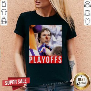 Steve Nash Broken Nose Play Offs V-neck - Design by T-shirtbear.com