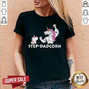 Unicorn Step Dadcorn V-neck - Design by T-shirtbear.com