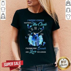Wishing I Could Turn Back The Clock V-neck - Design by T-shirtbear.com