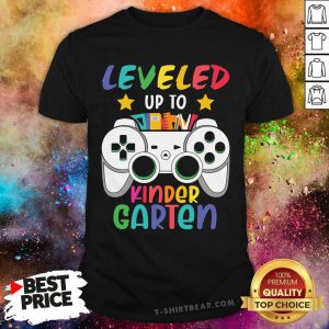 Leveled Up To Kindergarten Gaming Shirt - Design by T-shirtbear.com