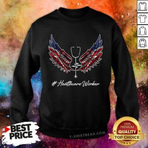 Medical Stethoscope American Flag Wings Healthcare Worker Sweatshirt - Design by T-shirtbear.com