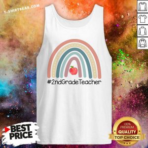 Rainbow Apple 2nd Grade Teacher Tank Top - Design by T-shirtbear.com