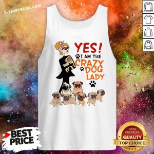 Yes I Am The Crazy Dog Lady Tank Top - Design by T-shirtbear.com
