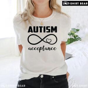 Autism Acceptance Infinity Heart Sign T-Shirt - Small Tee