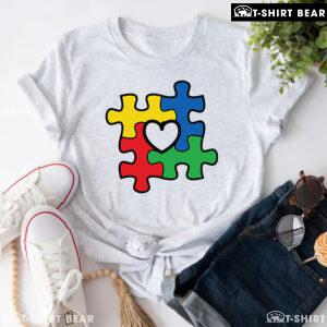 Autism Puzzle Pieces Heart T-Shirt